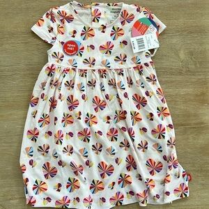 Magnetic Me rainbow groove heart toddler dress 2T